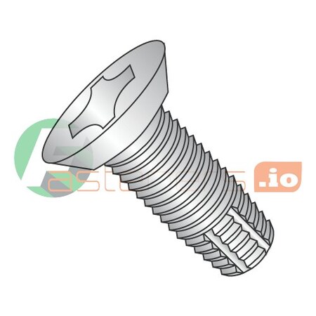 Thread Cutting Screw, #6-32 X 5/16 In, Stainless Steel Flat Head Phillips Drive, 5000 PK